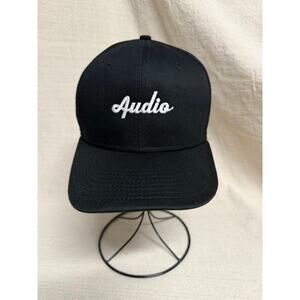 New Era 9FIFTY Snapback Hat Black Audio Script Embroidered Cap One Size